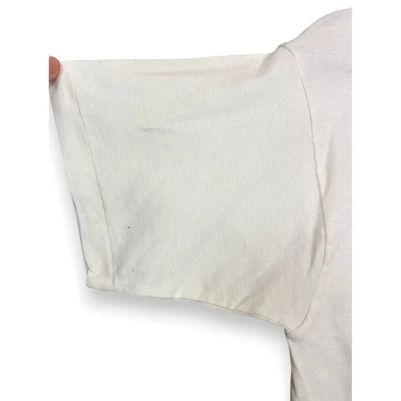 Vintage 1990 Tomkats Catering T Shirt L White Sgt Bilko Film Crew Promo Cat - Picture 6 of 14